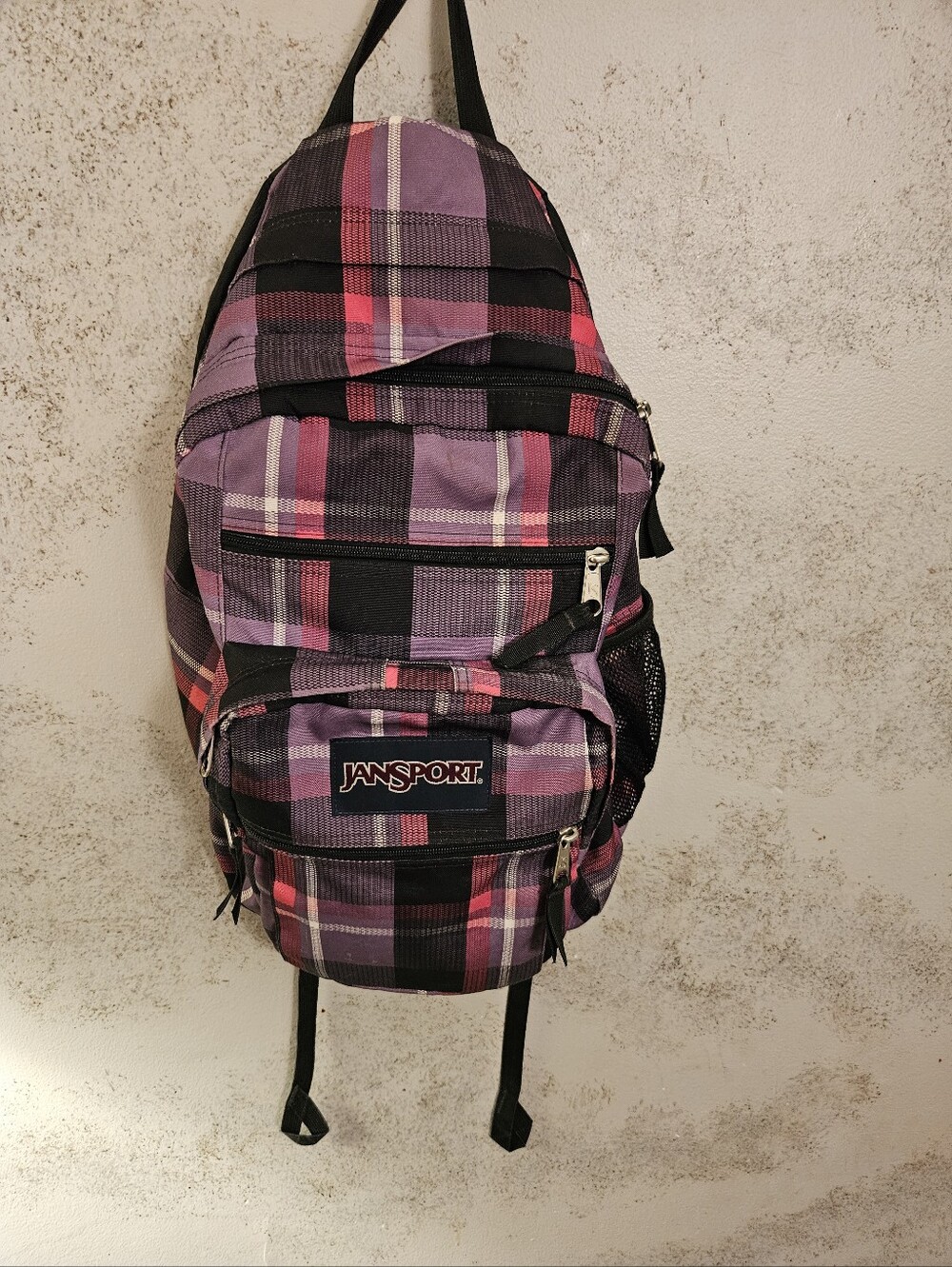 JanSport Big Student Classics Series Backpack - New Storm Grey Duke Plaid